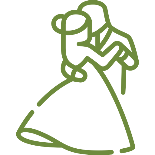 Icono de pareja bailando